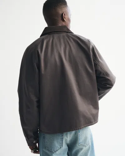 Abercrombie & Fitch Lightweight Barn Jacket In Green