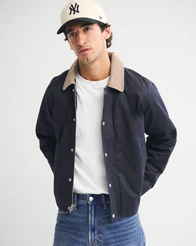 Abercrombie & Fitch Lightweight Barn Jacket In Blue