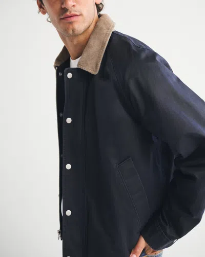 Abercrombie & Fitch Lightweight Barn Jacket In Blue