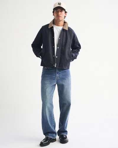 Abercrombie & Fitch Lightweight Barn Jacket In Blue