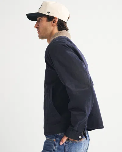 Abercrombie & Fitch Lightweight Barn Jacket In Blue