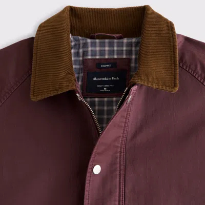 Abercrombie & Fitch Lightweight Barn Jacket In Burgundy