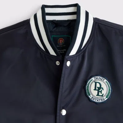 Abercrombie & Fitch Vol. 28 Danzy Satin Varsity Bomber In Purple