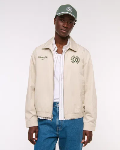 Abercrombie & Fitch Memorial Tournament Zip Jacket In Brown