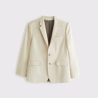 Abercrombie & Fitch The A&f Collins Classic Cotton-texture Blazer In Neutral