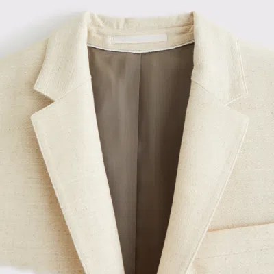 Abercrombie & Fitch The A&f Collins Classic Cotton-texture Blazer In Neutral