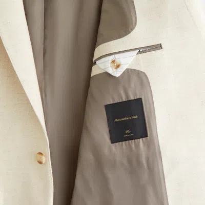 Abercrombie & Fitch The A&f Collins Classic Cotton-texture Blazer In Neutral