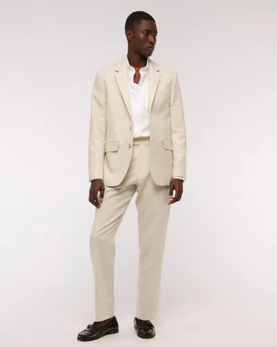 Abercrombie & Fitch The A&f Collins Classic Cotton-texture Blazer In Neutral