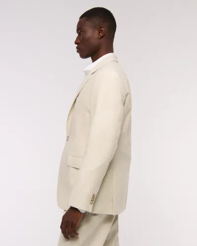 Abercrombie & Fitch The A&f Collins Classic Cotton-texture Blazer In Neutral