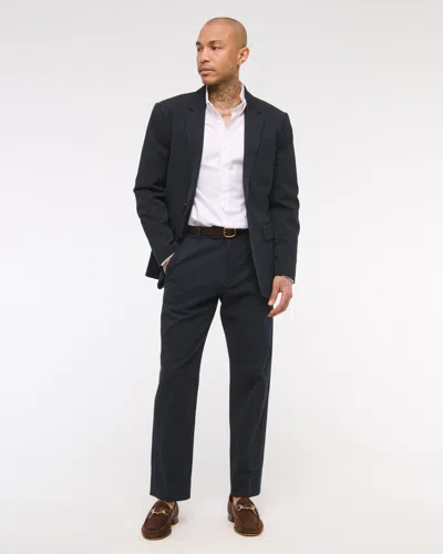 Abercrombie & Fitch The A&f Collins Slim Seersucker Blazer In Black