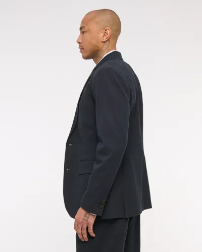 Abercrombie & Fitch The A&f Collins Slim Seersucker Blazer In Black