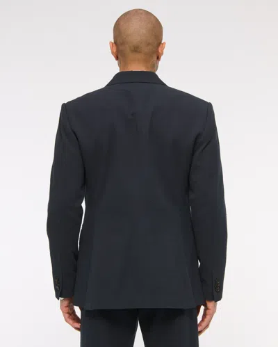 Abercrombie & Fitch The A&f Collins Slim Seersucker Blazer In Black