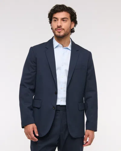 Abercrombie & Fitch The A&f Collins Athletic Fit Blazer In Blue