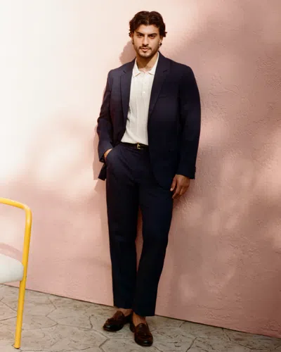 Abercrombie & Fitch The A&f Collins Athletic Fit Blazer In Blue