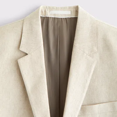Abercrombie & Fitch The A&f Collins Slim Linen-blend Blazer In Neutral