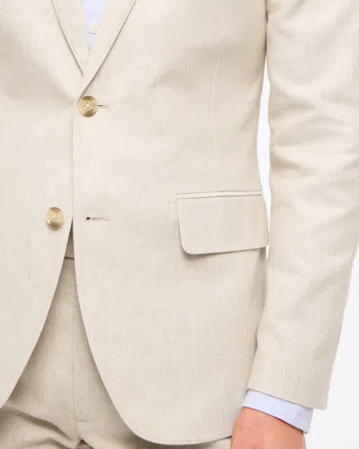 Abercrombie & Fitch The A&f Collins Slim Linen-blend Blazer In Neutral