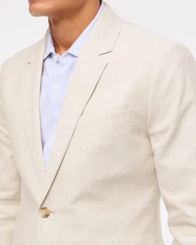 Abercrombie & Fitch The A&f Collins Slim Linen-blend Blazer In Neutral