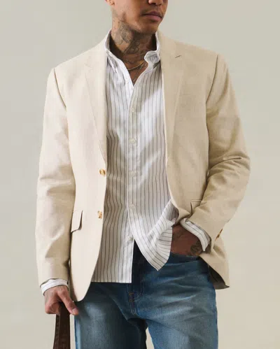 Abercrombie & Fitch The A&f Collins Slim Linen-blend Blazer In Neutral