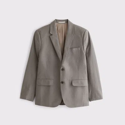 Abercrombie & Fitch The A&f Collins Slim Linen-blend Blazer In Brown