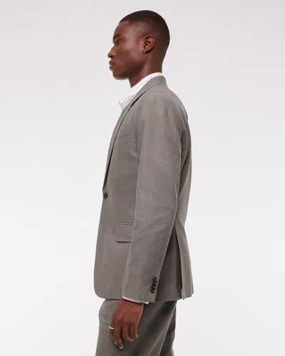 Abercrombie & Fitch The A&f Collins Slim Linen-blend Blazer In Brown