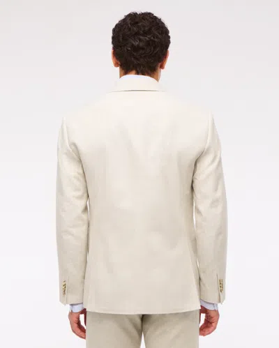 Abercrombie & Fitch The A&f Collins Classic Linen-blend Blazer In Blue