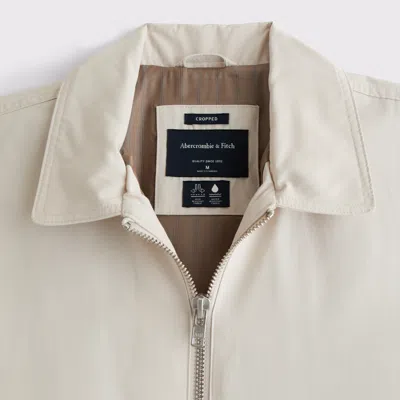 Abercrombie & Fitch Clean Harrington Jacket In Brown
