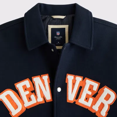 Abercrombie & Fitch Denver Broncos Varsity Bomber Jacket In Multi