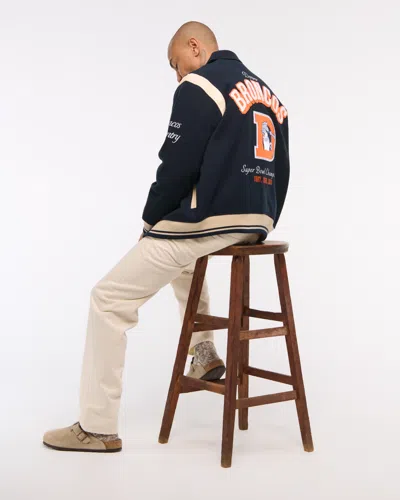 Abercrombie & Fitch Denver Broncos Varsity Bomber Jacket In Multi