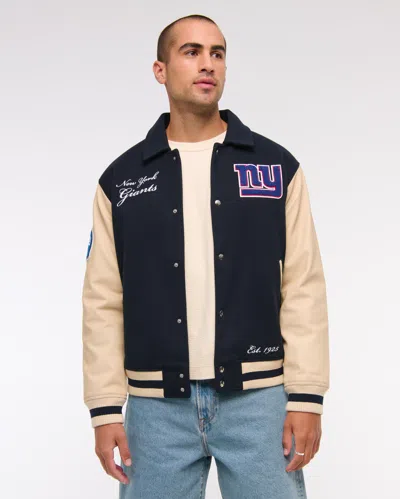 Abercrombie & Fitch New York Giants Varsity Bomber Jacket In Multi