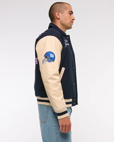 Abercrombie & Fitch New York Giants Varsity Bomber Jacket In Multi
