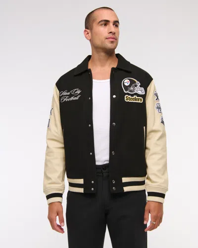 Abercrombie & Fitch Pittsburgh Steelers Varsity Bomber Jacket