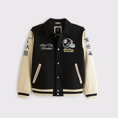 Abercrombie & Fitch Pittsburgh Steelers Varsity Bomber Jacket