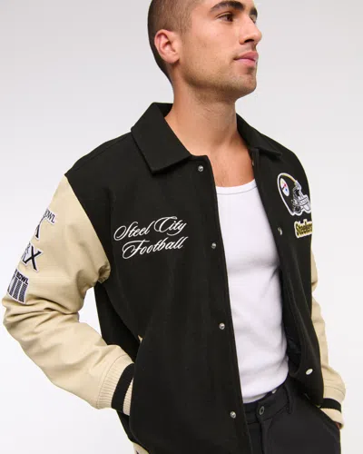 Abercrombie & Fitch Pittsburgh Steelers Varsity Bomber Jacket