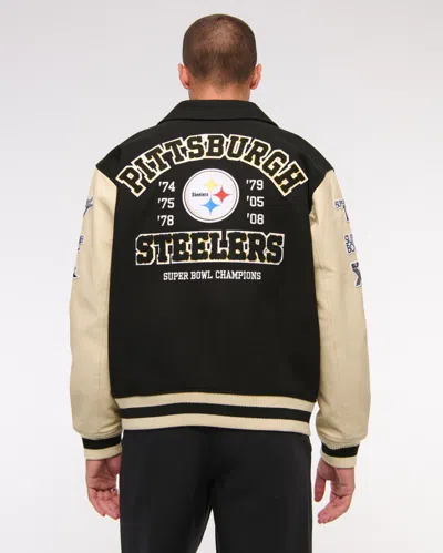 Abercrombie & Fitch Pittsburgh Steelers Varsity Bomber Jacket