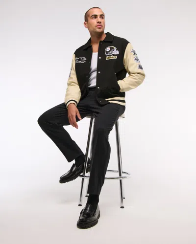Abercrombie & Fitch Pittsburgh Steelers Varsity Bomber Jacket
