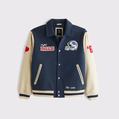 Abercrombie & Fitch Buffalo Bills Varsity Bomber Jacket In Multi