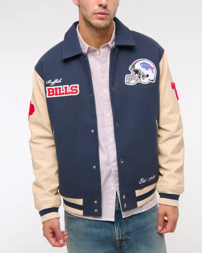 Abercrombie & Fitch Buffalo Bills Varsity Bomber Jacket In Multi