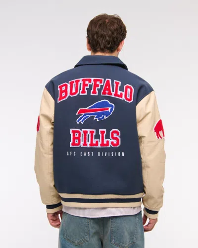 Abercrombie & Fitch Buffalo Bills Varsity Bomber Jacket In Multi