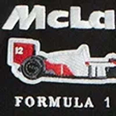 Abercrombie & Fitch Mclaren Varsity Bomber Jacket In Black