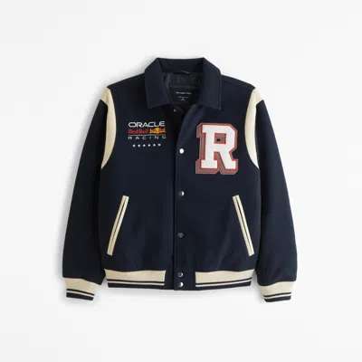 Abercrombie & Fitch Oracle Red Bull Racing Varsity Bomber Jacket In Multi
