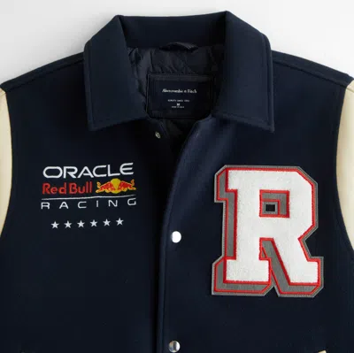 Abercrombie & Fitch Oracle Red Bull Racing Varsity Bomber Jacket In Multi