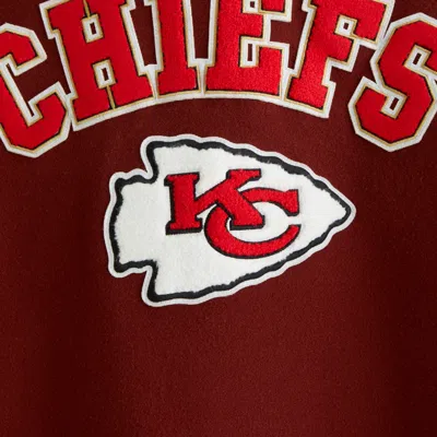 Abercrombie & Fitch Kansas City Chiefs Varsity Bomber Jacket In Brown
