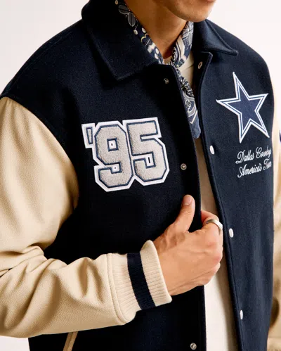 Abercrombie & Fitch Dallas Cowboys Varsity Bomber Jacket