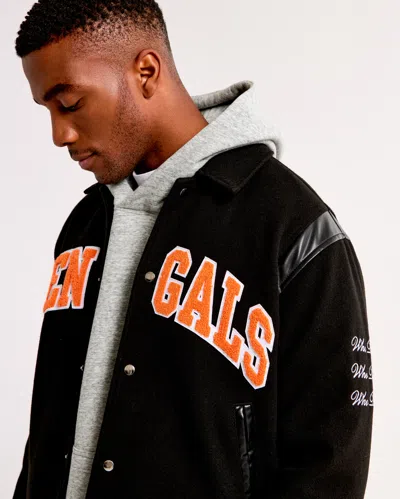 Abercrombie & Fitch Cincinnati Bengals Varsity Bomber Jacket
