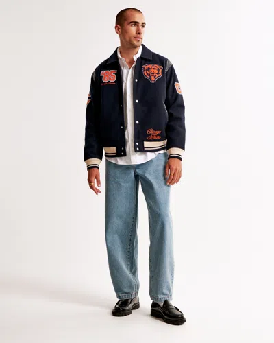Abercrombie & Fitch Chicago Bears Varsity Bomber Jacket