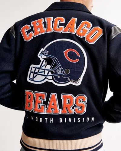 Abercrombie & Fitch Chicago Bears Varsity Bomber Jacket