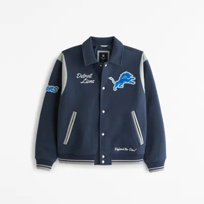 Abercrombie & Fitch Detroit Lions Varsity Bomber Jacket