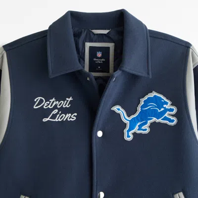 Abercrombie & Fitch Detroit Lions Varsity Bomber Jacket