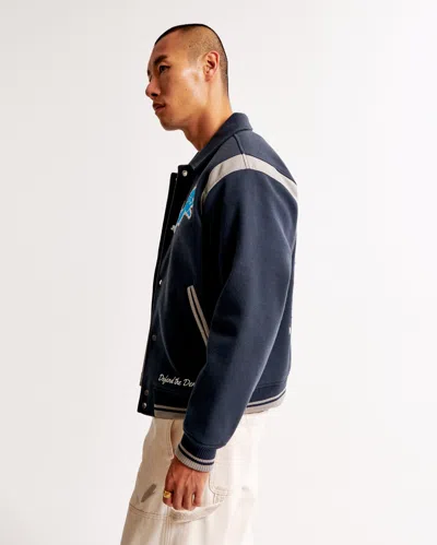 Abercrombie & Fitch Detroit Lions Varsity Bomber Jacket