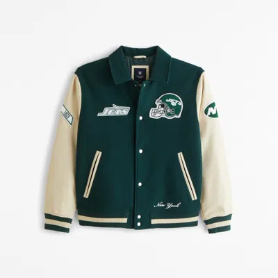 Abercrombie & Fitch New York Jets Varsity Bomber Jacket